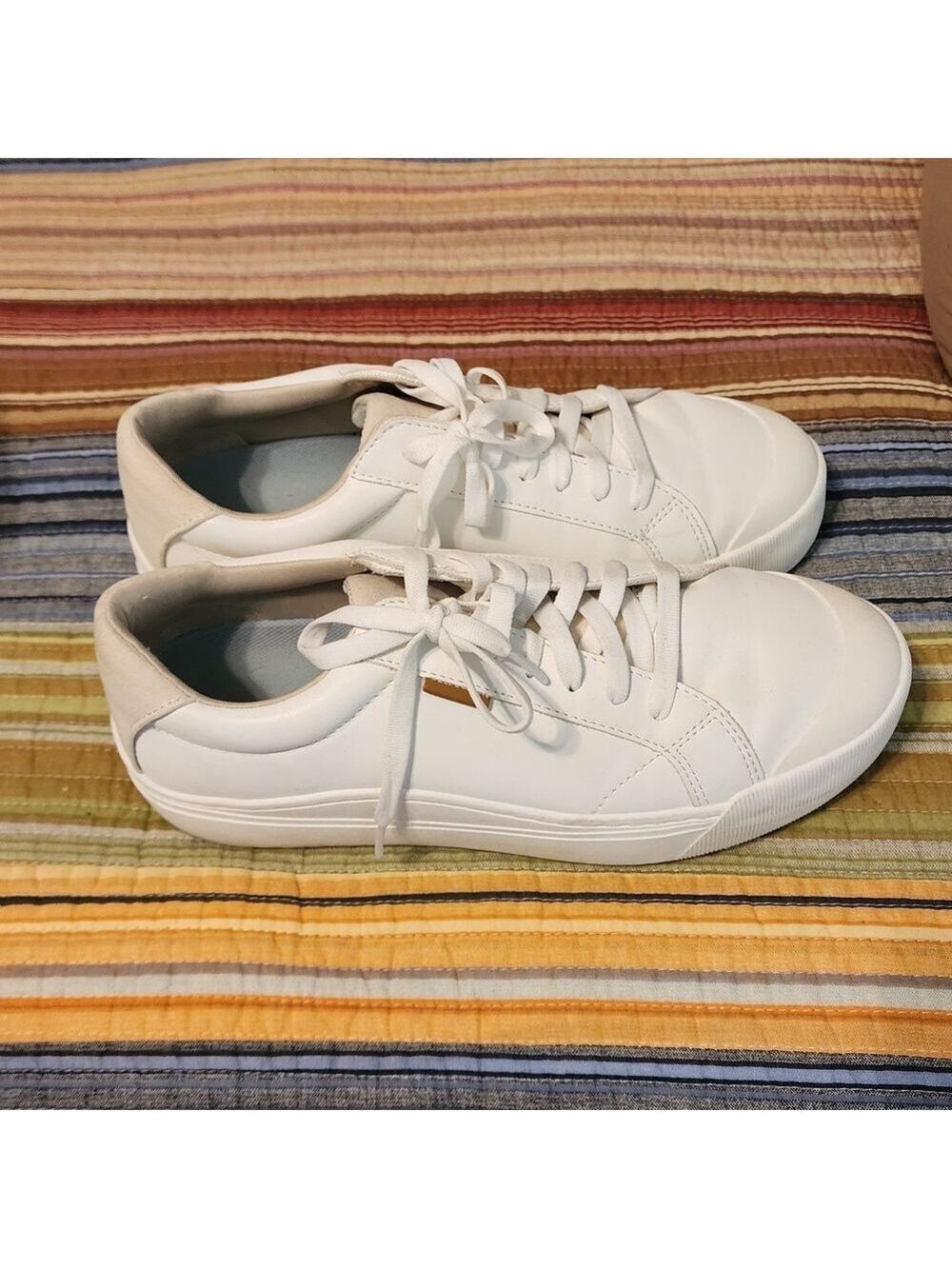 White Low-Top Sneakers - Picture 2 of 11